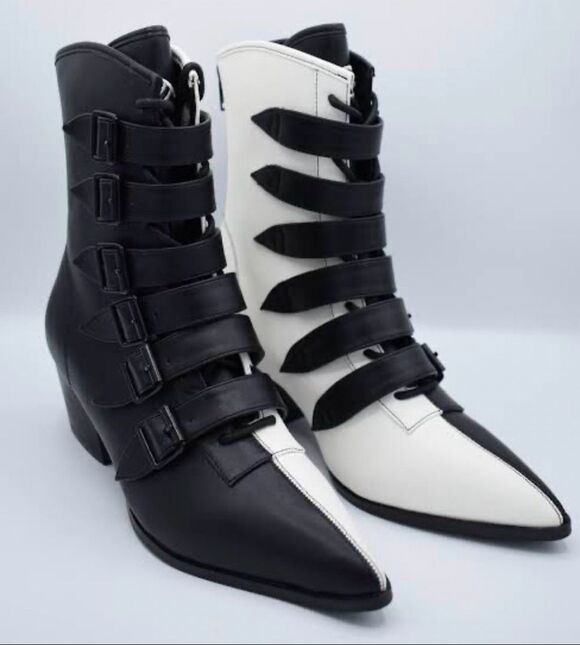 Ash Costello x Strange Cvlt Shoes - Ash Costello x Strange Cvlt Coven Boots Black/white Size 8 New
